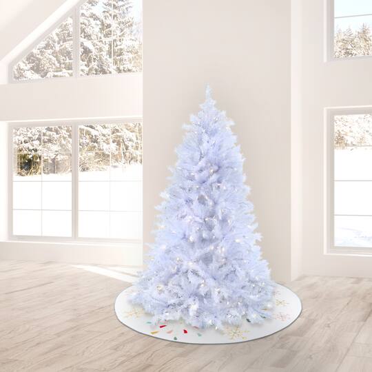 9ft. Pre-Lit White Artificial Christmas Tree
